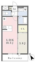 Solaire 1LDKの間取図画像