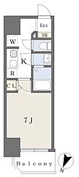 レシオス神戸元町 1Kの間取図画像