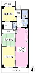 サニーハイツ六甲 3LDKの間取図画像