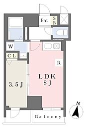 SDグランツ神戸六甲山手 1LDKの間取図画像