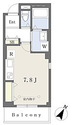 メゾンド神戸元町 ワンルームの間取図画像