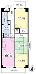 ソーシャルライフ西明石 3LDKの間取図画像