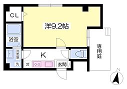 デスポワール御影 1Kの間取図画像