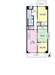 ソーシャルライフ西明石 3LDKの間取図画像