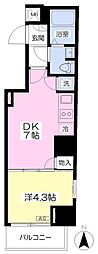 Legare新中野 1DKの間取図画像
