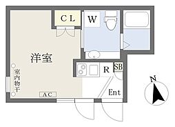 リスマテラス鷺宮 ワンルームの間取図画像