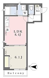 ルミナス 1LDKの間取図画像