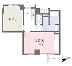 カーサ・フォレストーネ東中野 1LDKの間取図画像