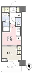 パークシティ中野ザタワーエアーズ 1DKの間取図画像