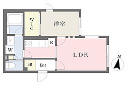 ReveResidence杉並和田 1LDKの間取図画像