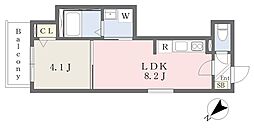 (仮称)F asecia arago 1LDKの間取図画像