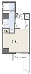 フレアコート新大阪 ワンルームの間取図画像