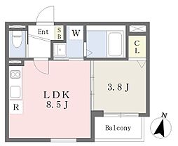 LAMINE千船 1LDKの間取図画像