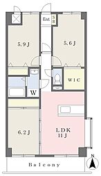 グランディ東豊中 3LDKの間取図画像