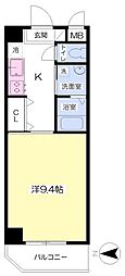 アクトアベンテ 1Kの間取図画像
