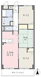 アピアランス優貴 3LDKの間取図画像