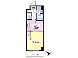 エンゼルプラザ南草津 1DKの間取図画像