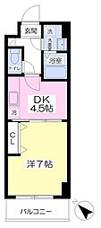 エンゼルプラザ南草津 1DKの間取図画像