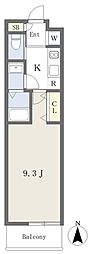 ART COURT 1Kの間取図画像