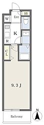 ART COURT 1Kの間取図画像