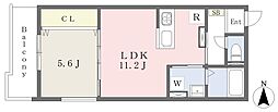 SUN'S UP JUJO 1LDKの間取図画像