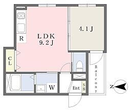 SCOURT西大路 1LDKの間取図画像
