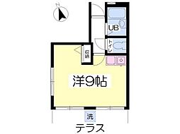 都営新宿線 船堀駅 徒歩18分の賃貸マンション 1階ワンルームの間取り