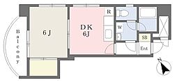 シェブー・綾瀬 1DKの間取図画像