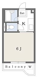 エレガンス綾瀬セカンド 1Kの間取図画像