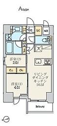 クレストコート北千住レジデンス 2LDKの間取図画像