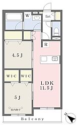 ベントルナータ泉 2LDKの間取図画像