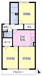 アークトゥルスA 3DKの間取図画像