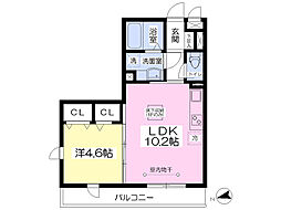 ILEXNAKADA 1LDKの間取図画像