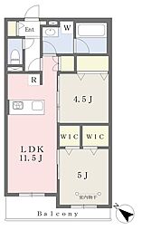 ベントルナータ泉 2LDKの間取図画像