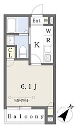 京成松戸線 高根木戸駅 徒歩11分の賃貸アパート 3階1Kの間取り