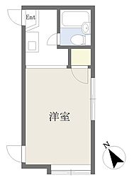 コートN4 1Kの間取図画像