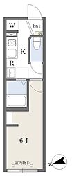 ハイコート大森西 1Kの間取図画像