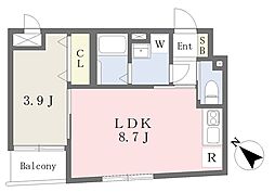 本町1丁目計画 3階1LDKの間取り