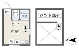 TM中瀬 ワンルームの間取図画像
