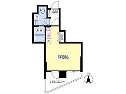 ミレイユ新川崎 ワンルームの間取図画像