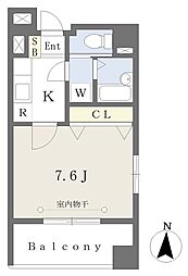 パワーハウスKA 1Kの間取図画像