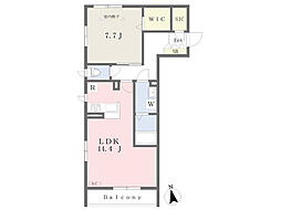 カーサデセレッソ 1LDKの間取図画像