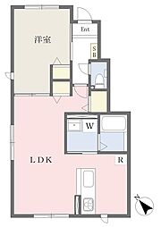 クオーレ サントゥール 1LDKの間取図画像