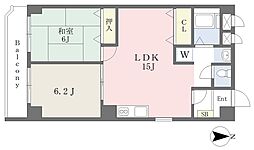 シャンボール樋之池 2LDKの間取図画像