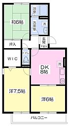 ウインディ川西 3DKの間取図画像