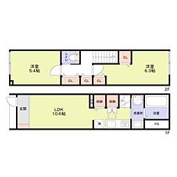 テラスハウス井荻 2LDKの間取図画像