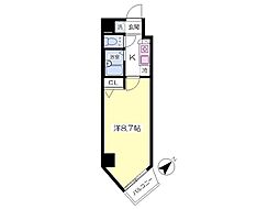 ラ・メゾンワタナベ 1Kの間取図画像