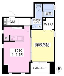ティーコートさや 1LDKの間取図画像