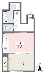 シプレ新宿中落合 1LDKの間取図画像