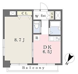 KSビル 1DKの間取図画像